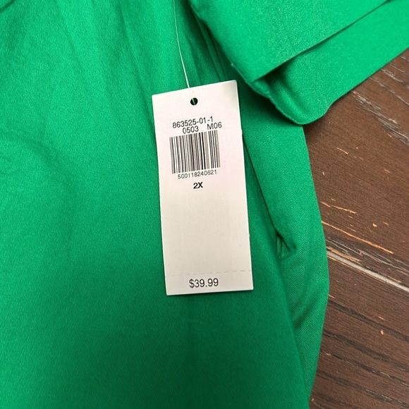 NWT-Old Navy knee length dress size 2X Kelly green - Picture 6 of 11